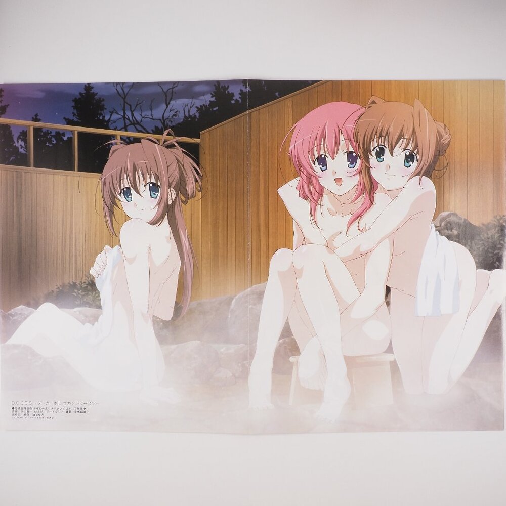 Anime girls Japanese illustration folded vintage poster NEW 052